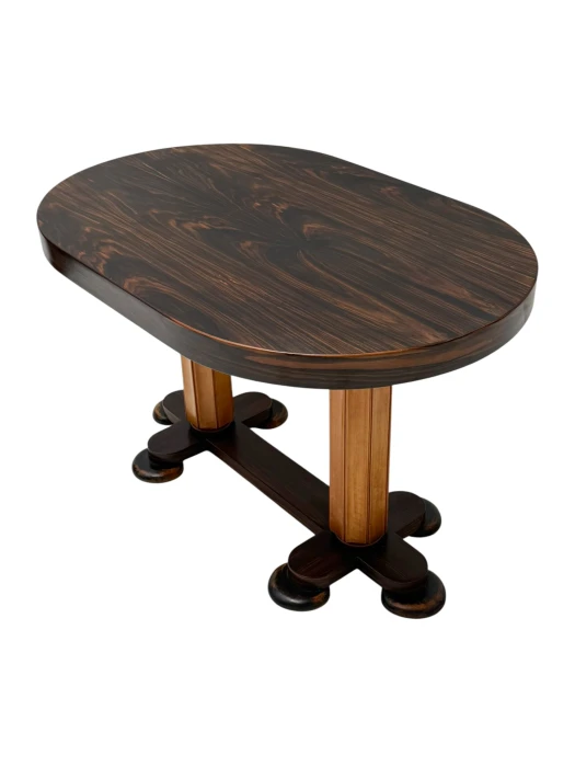 Art Deco Oval Center Table by Gebroeders Reens, 1930s